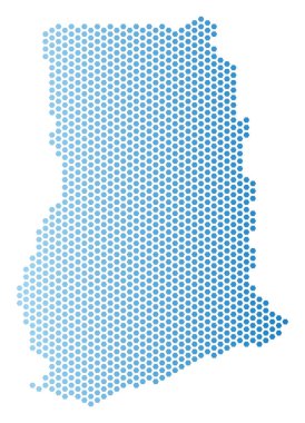 Gana harita Altıgen Karo soyutlama