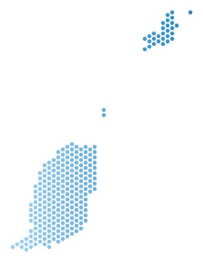 Grenada harita altıgen mozaik