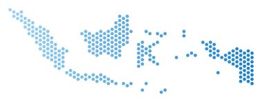 Endonezya haritası Hex-kiremit düzeni