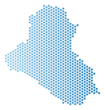 Irak harita Hex-çini mozaik
