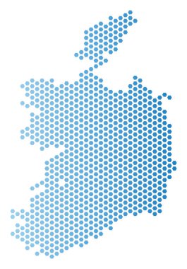 İrlanda Cumhuriyeti harita altıgen soyutlama