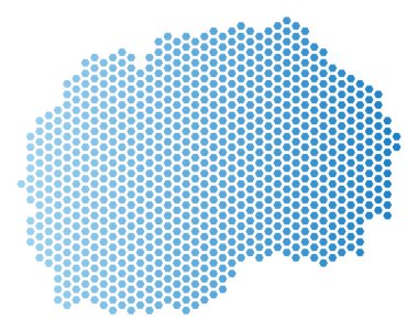 Makedonia harita altıgen karo mozaik