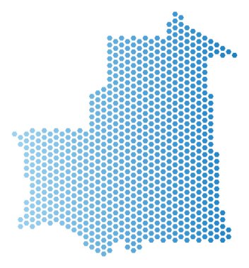 Moritanya Haritası altıgen şeması