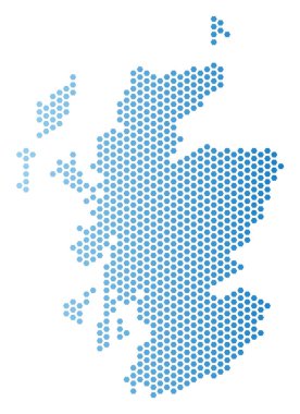 İskoçya Haritası Altıgen Karo düzeni