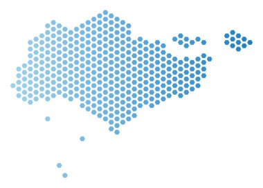 Singapur harita altıgen soyutlama