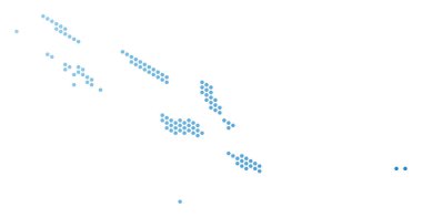 Solomon Adaları Harita Hex-çini mozaik
