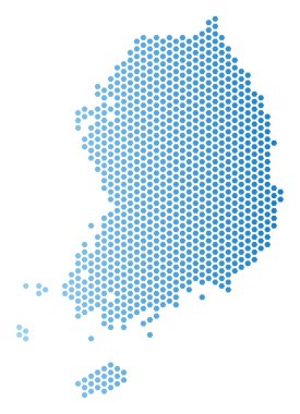 Güney Kore harita petek şeması