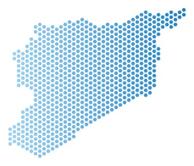 Suriye harita Altıgen Karo düzeni