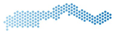 Gambiya Haritası Hex-kiremit soyutlama