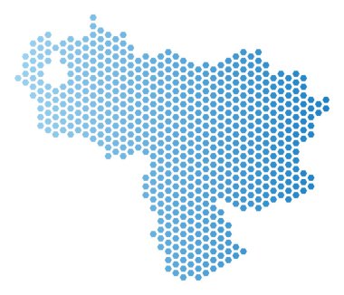 Venezuela Haritası altıgen soyutlama