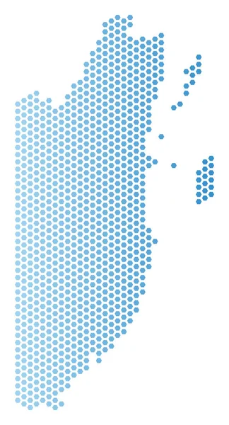 Belize Mappa Hexagon Mosaic — Vettoriale Stock