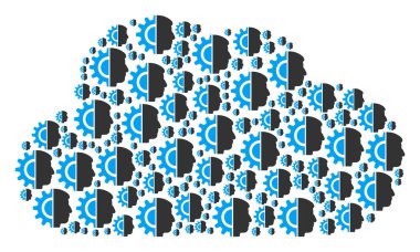 Bulut şekil Android robotik simgeler