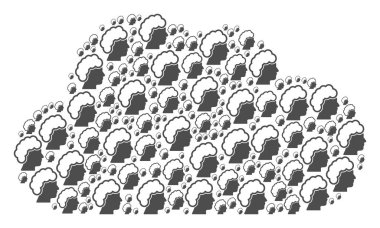 Sarışın profili simgeleri figürü bulut