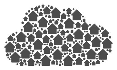 Bulut mozaik kabin simgeler