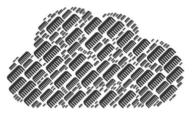 Bulut kompozisyon tarak simgeler