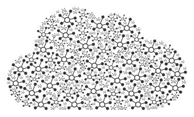 Bağlantı bağlantıları simgeleri bileşimi bulut