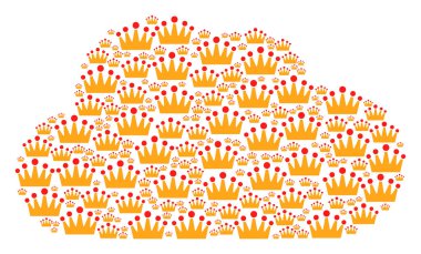 Bulut kolaj Crown simgeler