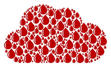 Bulut mozaik damla simgeler