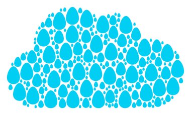 Bulut mozaik yumurta simgeler