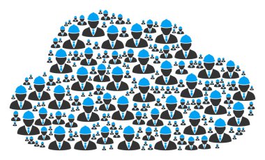 Bulut kolaj mühendis simgeler