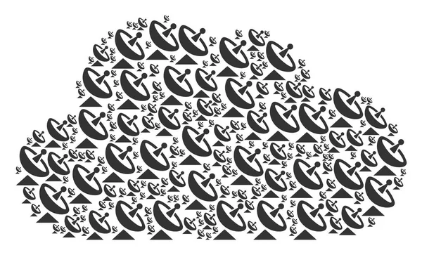 Bulut kompozisyon anten simgeler