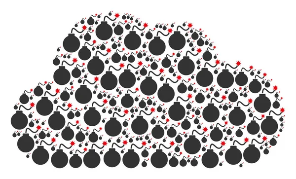 Bulut kompozisyon bomba simgeler