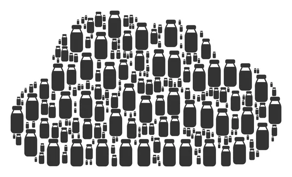 Bulut mozaik şişe simgeler