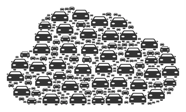 Bulut kolaj araba simgeler