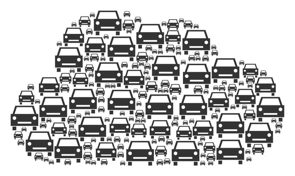 Bulut kompozisyon araba simgeler