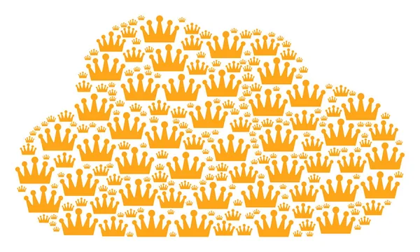 Bulut kompozisyon Crown simgeler