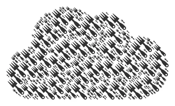 Bulut kompozisyon Kültivatör komisyon simgeler