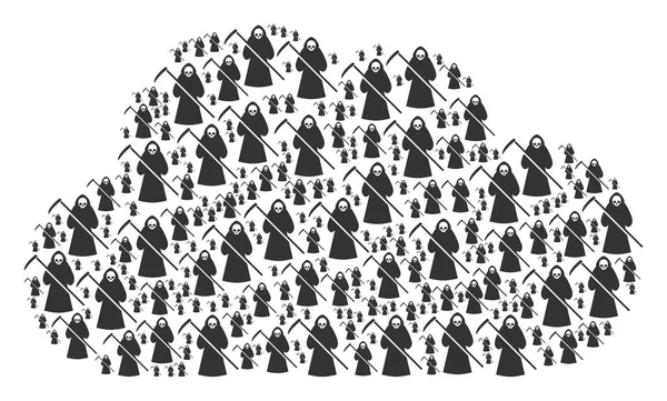 Bulut şekil ölüm Scytheman simgeler