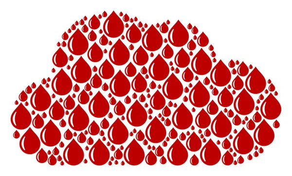 Bulut mozaik damla simgeler