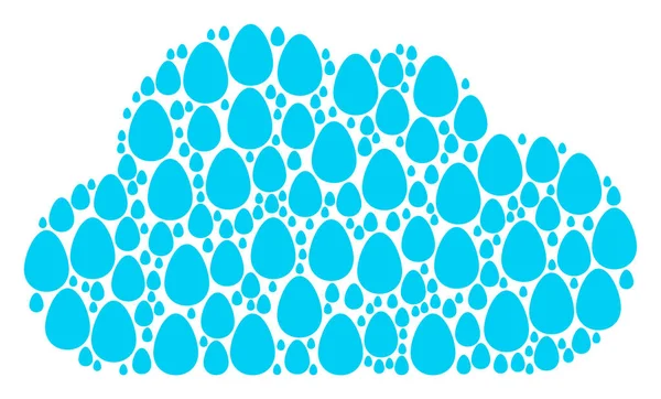 Bulut mozaik yumurta simgeler