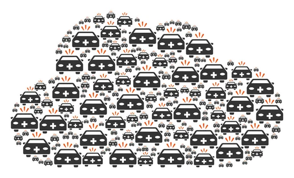 Acil araba simgeler şeklinde bulut