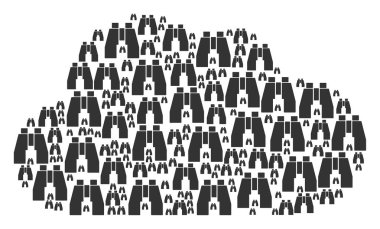 Bul dürbün simgeler şeklinde bulut