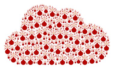 Bulut kompozisyon havai fişek ateşleyici simgeler