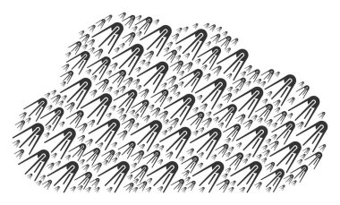 İlk uydu simgelerin bulut mozaik