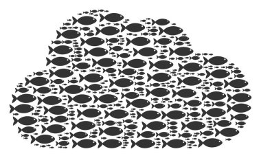 Balık simgeler şeklinde bulut
