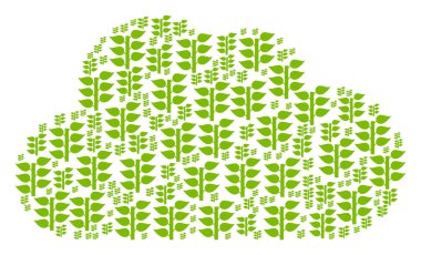 Bulut kolaj Flora Bitki simgeler