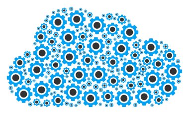 Bulut kolaj dişli simgeler