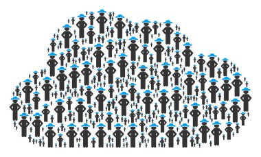 Bulut şekil beyefendi Akimbo simgeler