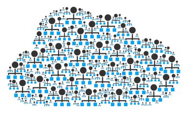 Bulut kolaj hiyerarşi simgeler