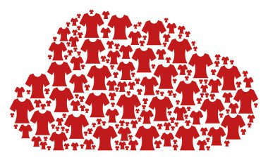 Bulut kolaj Bayan T-Shirt simgeler