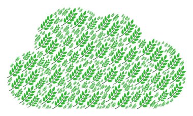 Bulut mozaik yaprak şube simgeler