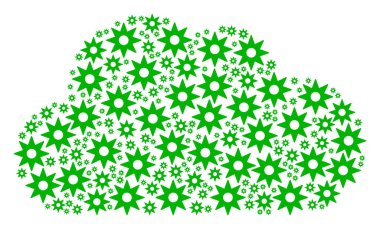 Bulut şekil yeni yıldız simgeler