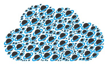 Bulut kompozisyon gezegen Satürn simgeler