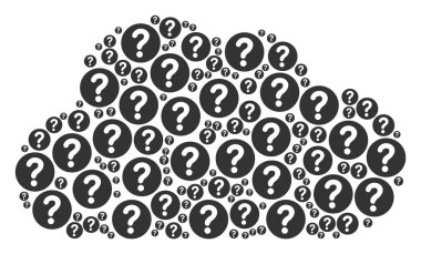 Bulut şekil sorgu simgeler