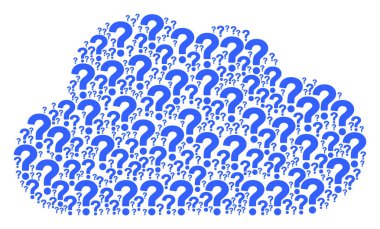 Cloud Figure of Question Icons clipart