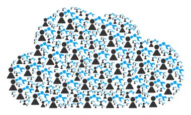 Robotik manipülatör simgeler şeklinde bulut